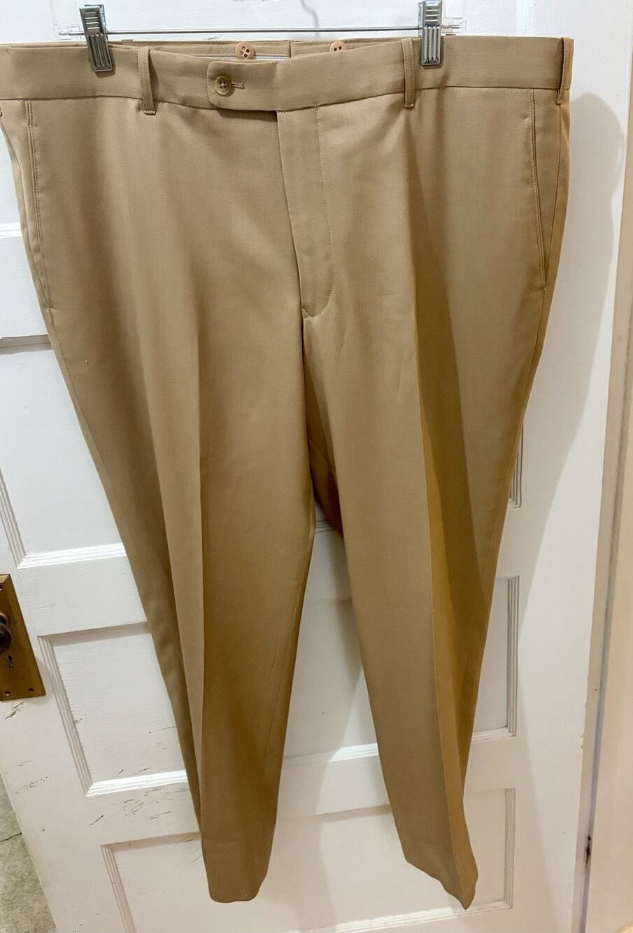 X4- Bespoke Trouser Mens 40x29 Tan Wool NWOT Never Worn $299 Retail